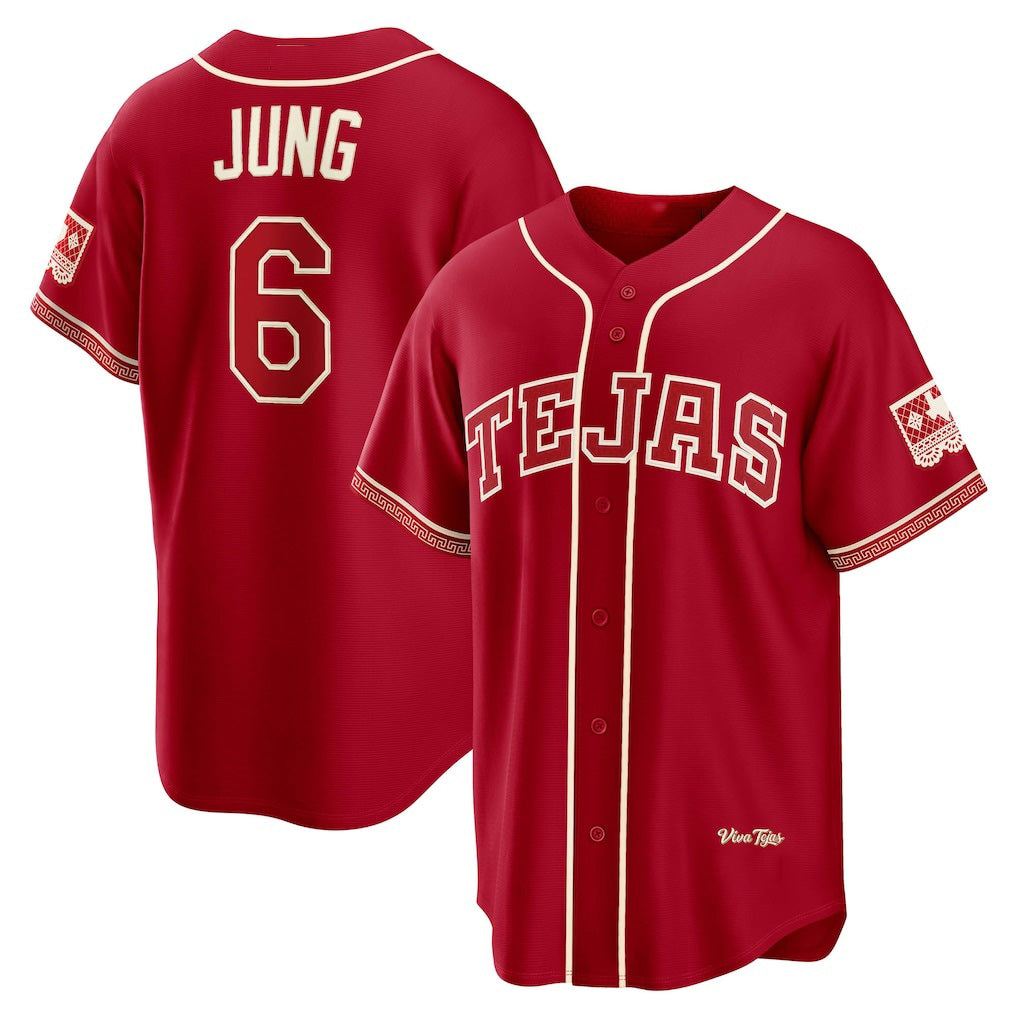 Boles Texas Rangers #6 Josh Jung Red  2026 City Connect Stadium Jersey