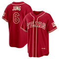 Boles Texas Rangers #6 Josh Jung Red  2026 City Connect Stadium Jersey