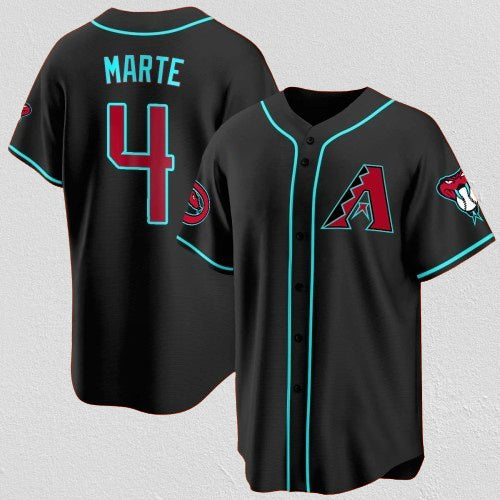 Boles  Arizona Diamondbacks #4 Ketel Marte Black  2024 Cool Base Stitched Jersey