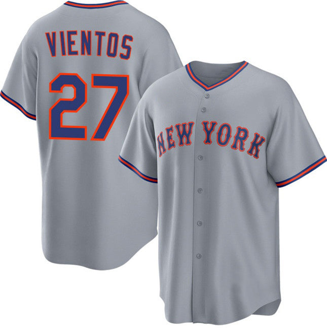 Boles  New York Mets #27 Mark Vientos Gray  2025 Limited Stitched Jersey
