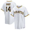 Boles  Pittsburgh Pirates #14 Joey Bart White  Home Replica Jersey