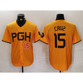 Boles  Pittsburgh Pirates #15 Oneil Cruz Yellow  2023 City Connect Stitched Jerseys