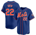 Boles  New York Mets #22 Juan Soto Royal  2024 Alternate Limited Stitched Jersey