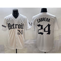 Boles Detroit Tigers #24 Miguel Cabrera White  'Motor Gothic Edition' Vapor Premier Limited Stitched Jersey