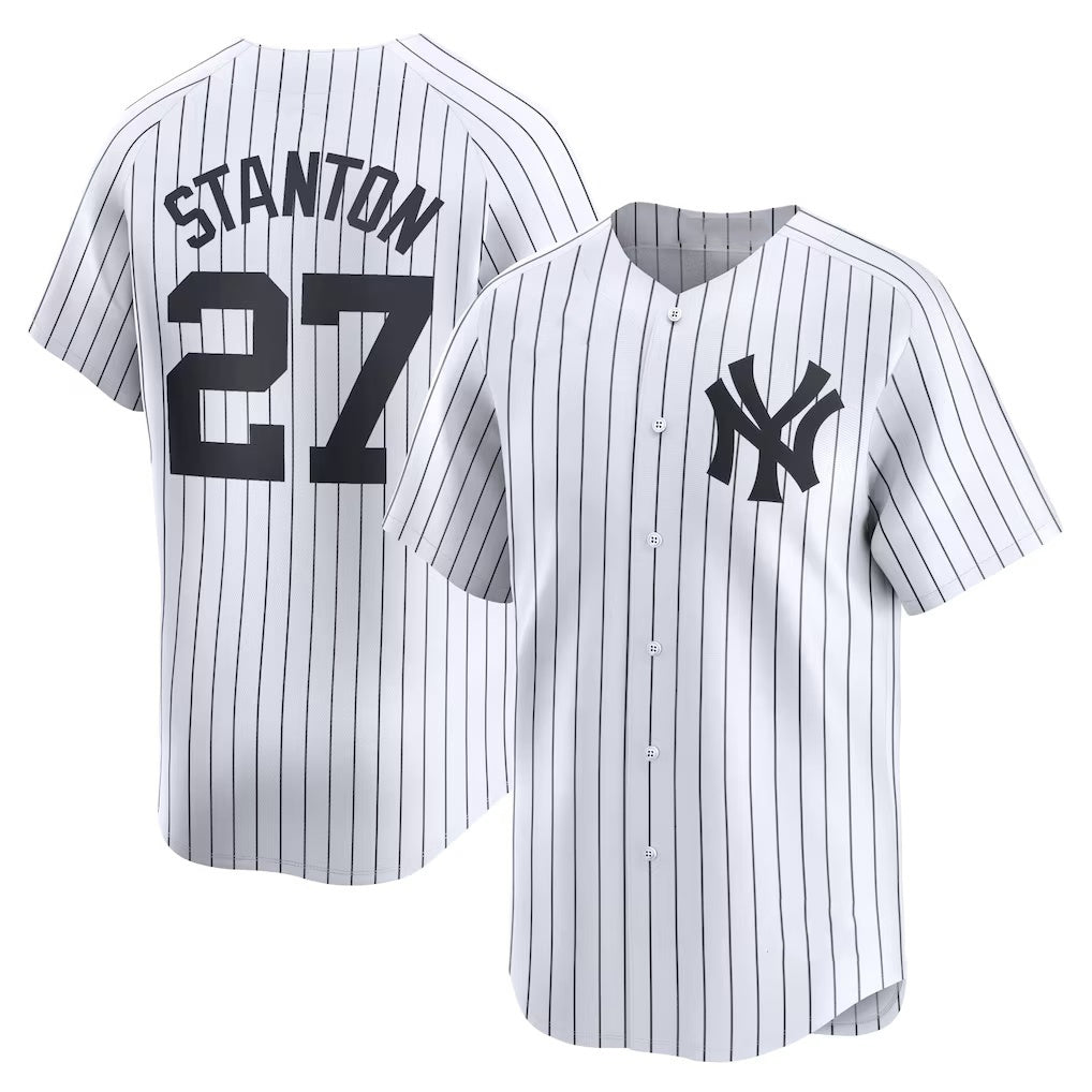 Boles  New York Yankees #27 Giancarlo Stanton White  Home Limited Player Jersey