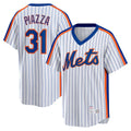 Boles  New York Mets #31 Mike Piazza White  Home Cooperstown Collection Player Jersey