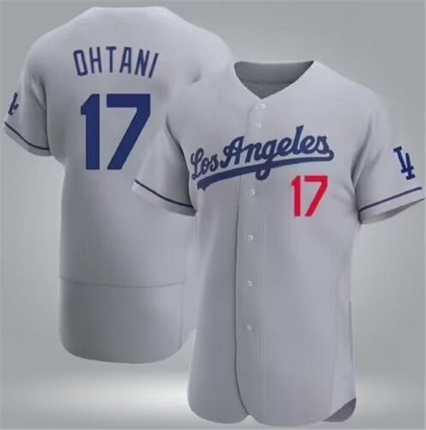 Boles Los Angeles Dodgers #17 Shohei Ohtani Gray  Flex Base Stitched Jersey