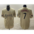 Boles  Arizona Diamondbacks #7 Corbin Carroll Number 2021 Gold  City Connect Cool Base Stitched Jersey 2