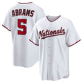 Boles  Washington Nationals #5 CJ Abrams White  Home Replica Jersey