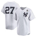 Boles  New York Yankees #27 Giancarlo Stanton White  2024 World Series Home Limited Stitched Jersey
