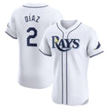 Boles Tampa Bay Rays #2 Yandy Diaz White  Home Elite Player Jersey