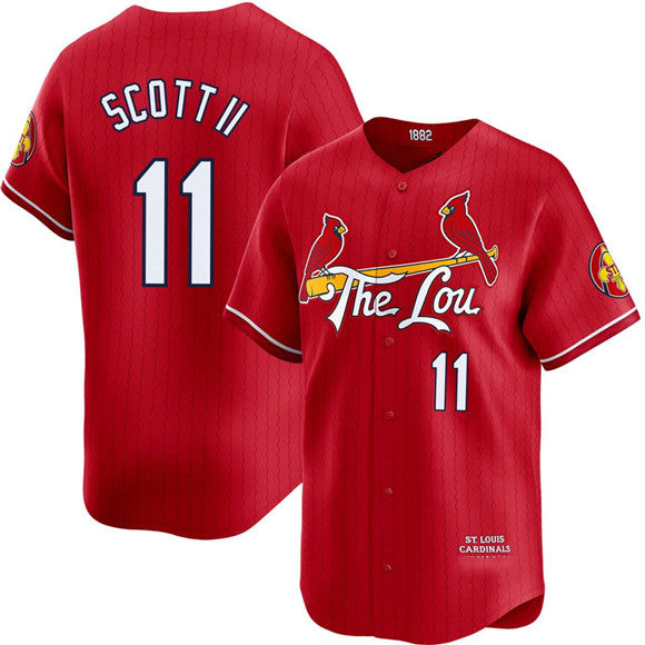Boles St. Louis Cardinals #11 Victor Scott II Red  City Connect Limited Stitched Jersey