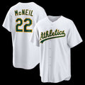 Boles  Oakland Athletics  #22 Jeff McNeil White  Home Replica Jersey