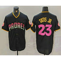 Boles  San Diego Padres #23 Fernando Tatis Jr Black  20th Anniversary Cool Base Stitched Jersey