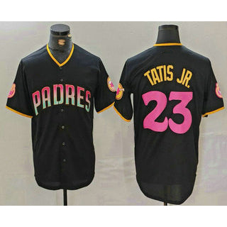 Boles  San Diego Padres #23 Fernando Tatis Jr Black  20th Anniversary Cool Base Stitched Jersey
