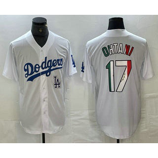 Boles Los Angeles Dodgers #17 Shohei Ohtani Mexico White  Cool Base Stitched Jerseys