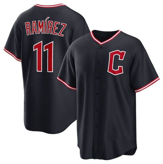 Boles  Cleveland Guardians #11 Jos¨¦ Ram¨ªrez Navy  2025 Alternate Limited Stitched Jersey