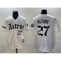 Boles Houston Astros #27 Jose Altuve White  Gothic 'Houston Born Barrio Raised' Limited Stitched Jersey