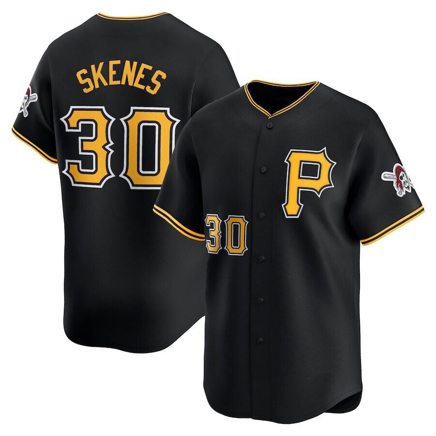 Boles  Pittsburgh Pirates #30 Paul Skenes Black  Alt Limited Jersey