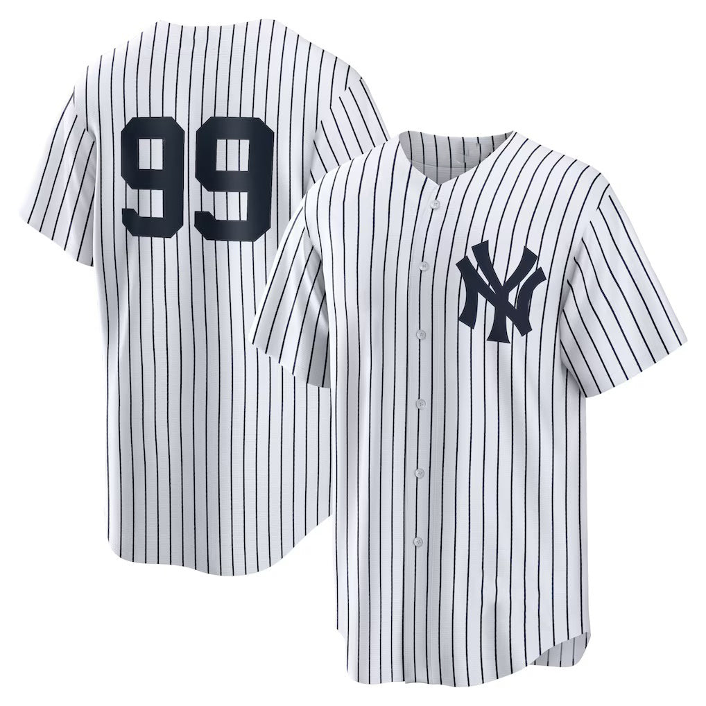 Boles  New York Yankees #99 Aaron Judge White  Home Replica Player Name Jersey