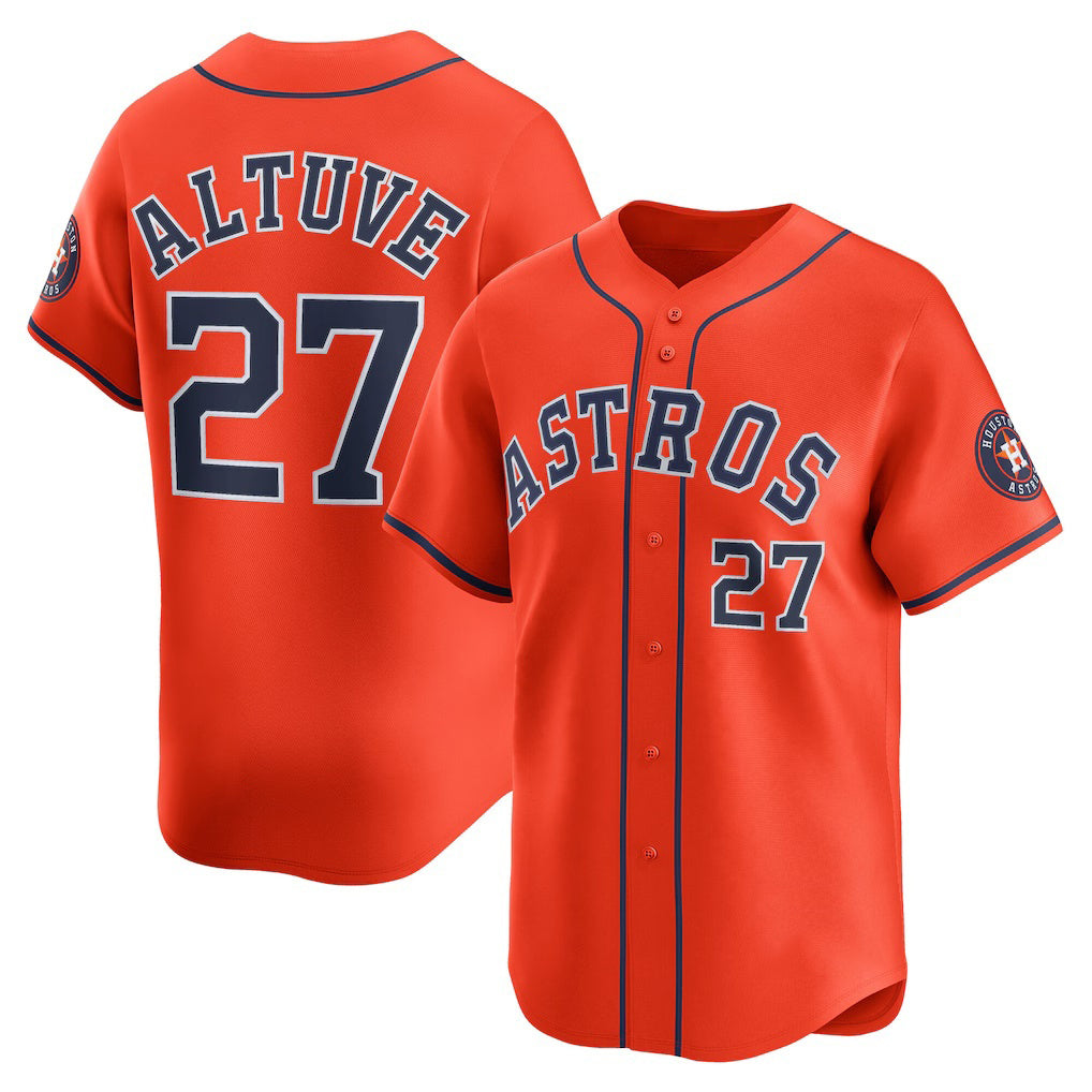 Boles Houston Astros #27 Jose Altuve Orange  Alternate Limited Player Jersey