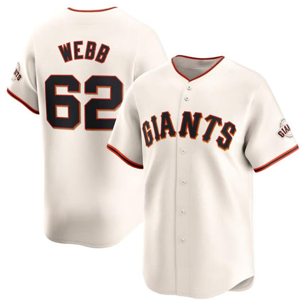 Boles  San Francisco Giants #62 Logan Webb Cream  Cool Base Stitched Jersey