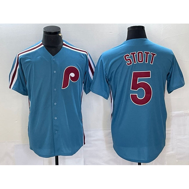 Boles  Philadelphia Phillies #5 Bryson Stott Blue  Cool Base Stitched Jersey