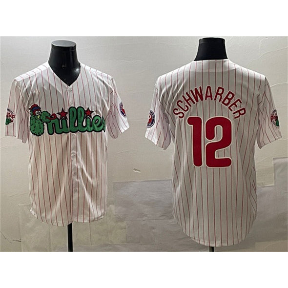 Boles  Philadelphia Phillies #12 Kyle Schwarber White  Phanatic Cool Base Stitched Jersey