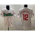 Boles  Philadelphia Phillies #12 Kyle Schwarber White  Phanatic Cool Base Stitched Jersey