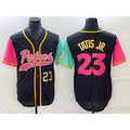 Boles  San Diego Padres #23 Fernando Tatis Jr Number Black  NEW 2023 City Connect Cool Base Stitched Jersey