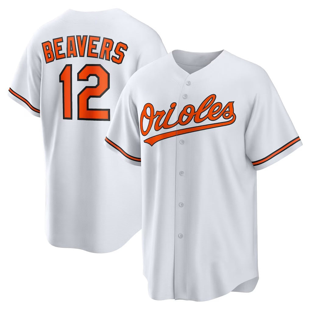 Boles Baltimore Orioles #12 Dylan Beavers White  Home Replica Jersey