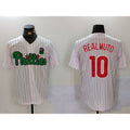 Boles  Philadelphia Phillies #10 J.T. Realmuto White Green  Cool Base Stitched Jersey 2