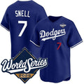 Boles Los Angeles Dodgers #7 Blake Snell Royal  2025 World Series Limited Stitched Jersey