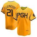 Boles  Pittsburgh Pirates #21 Roberto Clemente Gold  City Connect Limited Player Jersey