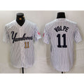 Boles  New York Yankees #11 Anthony Volpe White  Pinstripe Fashion Cool Base Jerseys