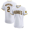 Boles  San Diego Padres #2 Xander Bogaerts White  Home Elite Jersey