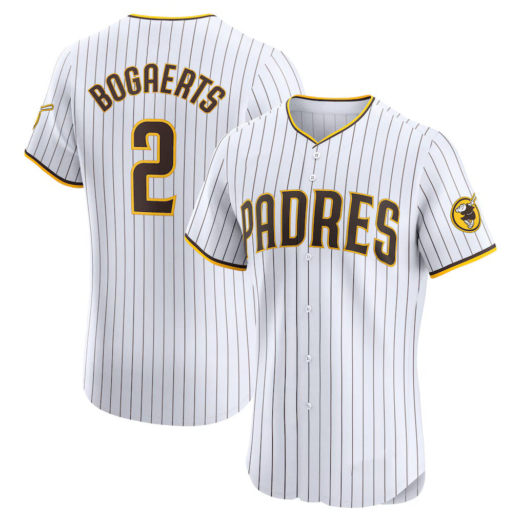 Boles  San Diego Padres #2 Xander Bogaerts White  Home Elite Jersey