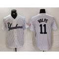 Boles  New York Yankees #11 Anthony Volpe White  Pinstripe Fashion Cool Base Jersey 2