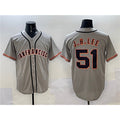 Boles  San Francisco Giants #51 Jung Hoo Lee Gray  Cool Base Stitched Jersey 2