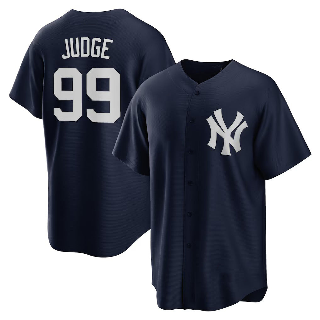 Boles  New York Yankees #99 Aaron Judge Navy  2020 Spring Training Replica Player Jersey