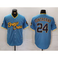 Boles    Milwaukee Brewers #24 William Contreras Blue  2022 City Connect Cool Base Stitched Jersey
