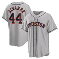 Boles Houston Astros #44 Yordan ¨¢lvarez Gray  Road Replica Player Jersey