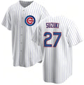 Boles  Chicago Cubs #27 Seiya Suzuki White  Cool Base Stitched Jersey