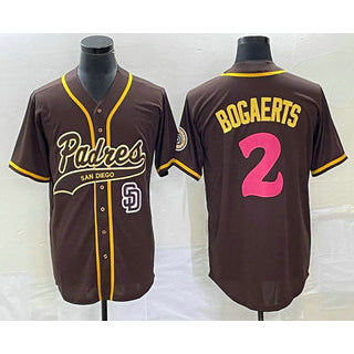 Boles  San Diego Padres #2 Xander Bogaerts Brown  NEW 2023 City Connect Cool Base Stitched Jersey 2