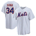 Boles  New York Mets #34 Kodai Senga White-Royal  Home Replica Player Jersey