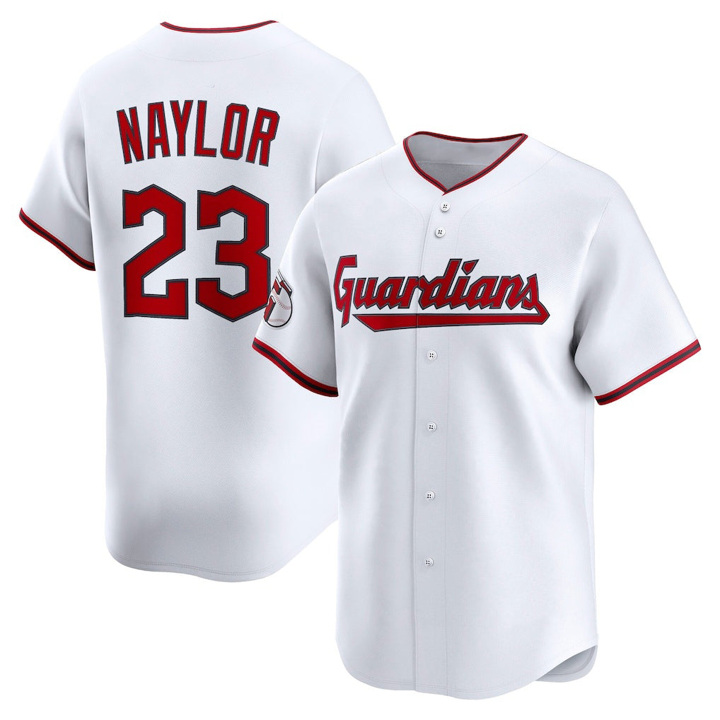 Boles  Cleveland Guardians #23 Bo Naylor White  Home Limited Player Jersey