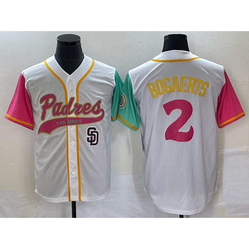 Boles  San Diego Padres #2 Xander Bogaerts White  NEW 2023 City Connect Cool Base Stitched Jersey 4
