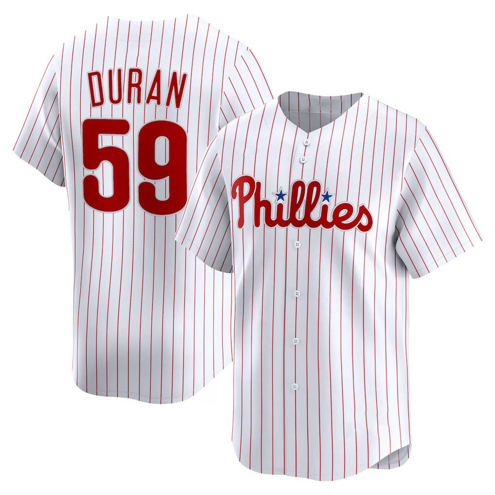 Boles  Philadelphia Phillies #59 Jhoan Duran White  Home Limited Player Jersey