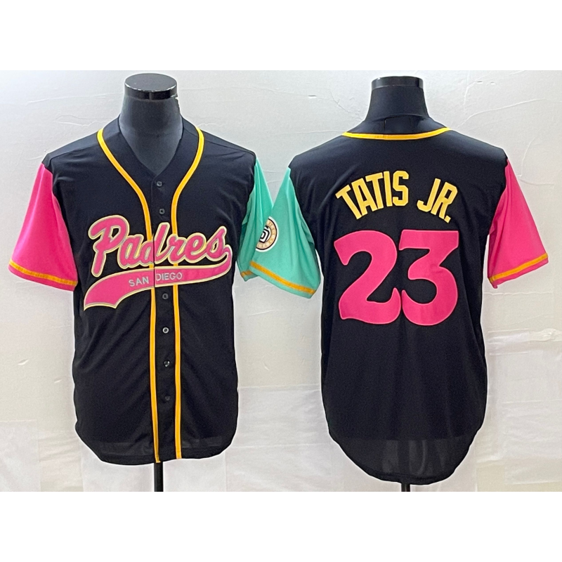 Boles  San Diego Padres #23 Fernando Tatis Jr Black  NEW 2023 City Connect Cool Base Stitched Jersey 2