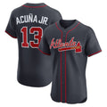 Boles Atlanta Braves #13 Ronald Acu?a Jr. Navy  Alternate Elite Jersey